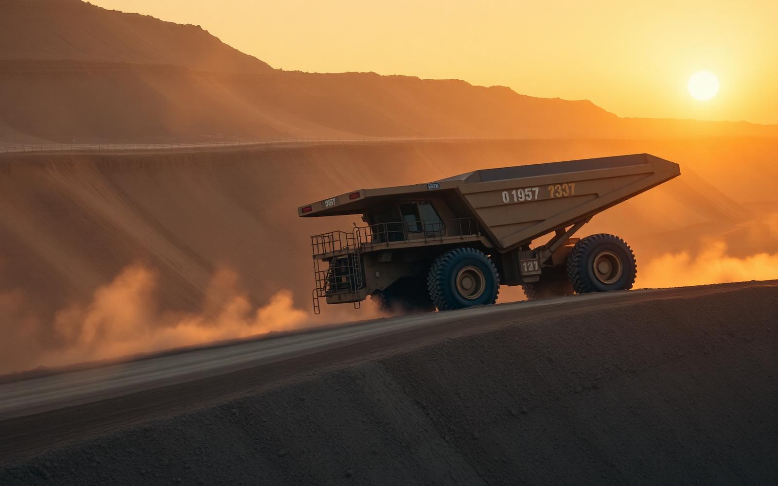 Mining haul truck at the pit