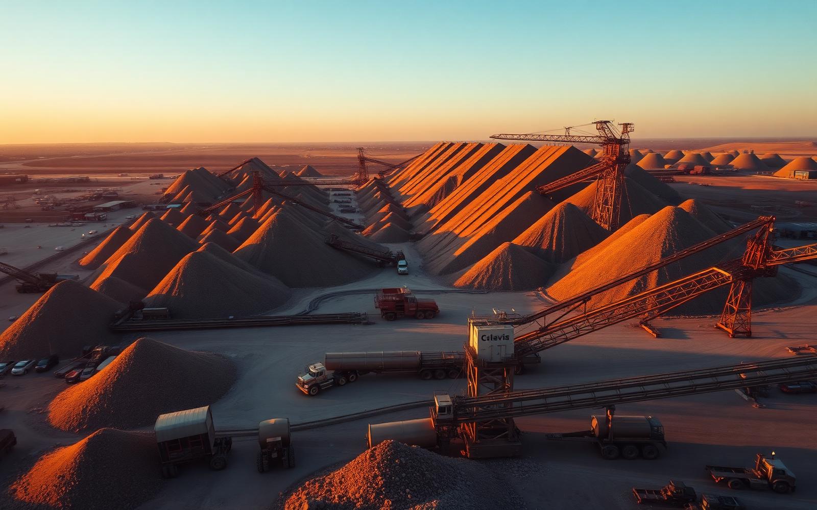 Bulk stockpile yard with stacker reclaimers